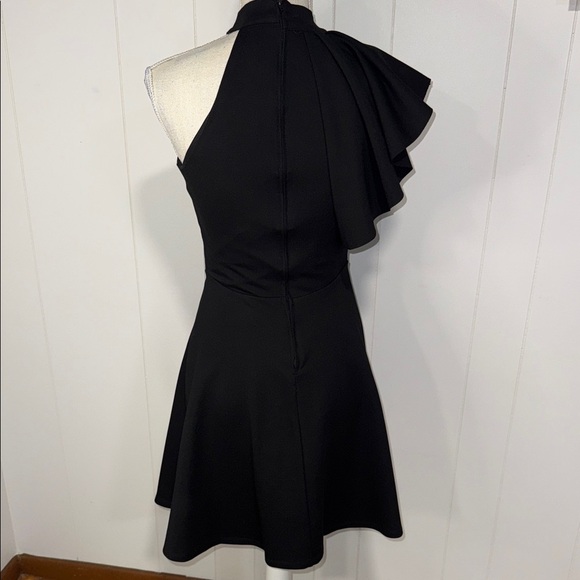Lulu's Black One Shoulder Dress - Picture 4 of 6
